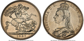 Victoria Crown 1887 AU Details (Cleaned) NGC, KM765, S-3921. Semi-Prooflike fields and dressed in a pale peach tone. HID09801242017 © 2025 Heritage Au...