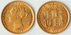 Victoria gold 1/2 Sovereign 1883 XF, KM735.1. 19.3mm. 3.97gm. HID09801242017 © 2025 Heritage Auctions | All Rights Reserved www.HA.com/TexasAuctioneer...