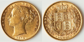 Victoria gold "Shield" Sovereign 1872 XF, KM736.1. 22.056mm. 7.95gm. HID09801242017 © 2025 Heritage Auctions | All Rights Reserved www.HA.com/TexasAuc...