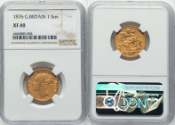 Victoria gold "St. George" Sovereign 1876 XF40 NGC, KM752, S-3856A. Ex. Heritage Auction 232408 (February 2024, Lot 64238) HID09801242017 © 2025 Herit...