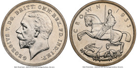 George V 3-Piece Lot of Certified Assorted Crown Issues NGC, 1) "Jubilee" Crown 1935 MS61, KM842a, S-4048, Incuse Edge Lettering. 2) 1/2 Crown 1916 AU...