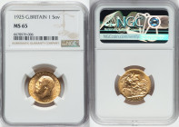 George V gold Sovereign 1925 MS65 NGC, KM820, S-3996. HID09801242017 © 2025 Heritage Auctions | All Rights Reserved www.HA.com/TexasAuctioneerLicenseN...