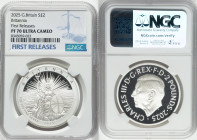 Charles III silver Proof "Britannia" 2 Pounds (1 oz) 2025 PR70 Ultra Cameo NGC, Mintage: 4500. First Releases. HID09801242017 © 2025 Heritage Auctions...