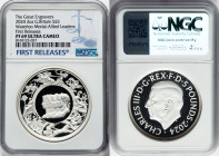 Charles III silver Proof "Waterloo Medal - Allied Leaders" 5 Pounds (2 oz) 2024 PR69 Ultra Cameo NGC, Mintage: 3,060. Great Engravers series. Original...