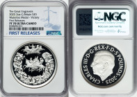 Charles III silver Proof "Waterloo Medal - Victory" 5 Pounds (2 oz) 2025 PR70 Ultra Cameo NGC, Mintage: 2,950. First Releases. HID09801242017 © 2025 H...