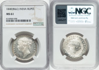 British India. Victoria Pair of Certified Rupees 1840-(b & c) MS61 NGC, Calcutta mint, KM458.2. HID09801242017 © 2025 Heritage Auctions | All Rights R...