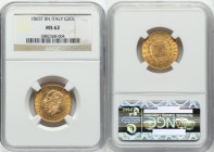 Kingdom. Vittorio Emanuele II gold 20 Lire 1865 T-BN MS62 NGC, Torino mint, KM10.1. HID09801242017 © 2025 Heritage Auctions | All Rights Reserved www....