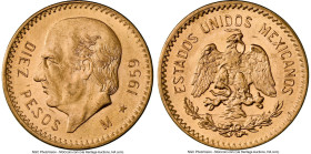 Estados Unidos gold Restrike 10 Pesos 1959-M MS66 NGC, Mexico City mint, KM473, Fr-166R. HID09801242017 © 2025 Heritage Auctions | All Rights Reserved...