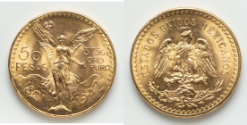 Estados Unidos gold 50 Pesos 1947 UNC, Mexico Ctiy mint, KM481, Fr-172. Centennial of Independence. 37mm. 41.81gm. HID09801242017 © 2025 Heritage Auct...