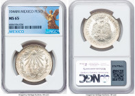 Estados Unidos 7-Piece Lot of Certified Pesos MS65 NGC, 1) Peso 1944-M - MS65 2) Peso 1938-M - MS65 3) Peso 1932-M - MS65 4) Peso 1943-M - MS65 5) Pes...