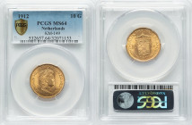 Wilhelmina gold 10 Gulden 1912 MS64 PCGS, Utrecht mint, KM149, Fr-349. Featuring a bold portrait and sparkling luster. HID09801242017 © 2025 Heritage ...