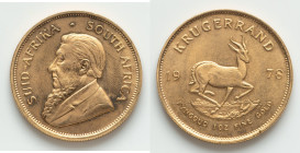 Republic gold Krugerrand (1 oz) 1978 AU, Pretoria mint. KM73. 32.7mm. 33.9rgm. HID09801242017 © 2025 Heritage Auctions | All Rights Reserved www.HA.co...