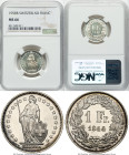 Confederation 10-piece Lot of Gem+ Francs NGC, 1) Confederation Franc 1958-B MS66, Bern mint, KM24 2) Confederation Franc 1958-B MS65, Bern mint, KM24...