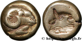 AIOLIS - LESBOS ISLAND - MYTILENE
Type : Hecté 
Date : c. 469 AC. 
Mint name / Town : Mytilène, Éolide 
Metal : electrum 
Diameter : 10,5  mm
Orientat...