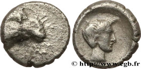 CARIA - ANONYMOUS
Type : Hemiobole 
Date : c. 395-377 AC. 
Mint name / Town : Halicarnasse, Carie 
Metal : silver 
Diameter : 6,5  mm
Orientation dies...