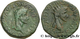 AUGUSTUS and TIBERIUS
Type : As 
Date : après 15 
Mint name / Town : Tarraco, Tarraconnaise 
Metal : copper 
Diameter : 25,5  mm
Orientation dies : 1 ...