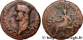 CALIGULA
Type : As 
Date : 37-38 
Mint name / Town : Rome 
Metal : copper 
Diameter : 27,5  mm
Orientation dies : 6  h.
Weight : 10,45  g.
Obverse leg...