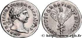 TRAJANUS
Type : Denier 
Date : 107 
Mint name / Town : Rome 
Metal : silver 
Millesimal fineness : 900  ‰
Diameter : 18,5  mm
Orientation dies : 6  h....