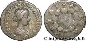 LUCILLA
Type : Denier 
Date : c. 161-162 
Mint name / Town : Rome 
Metal : silver 
Millesimal fineness : 800  ‰
Diameter : 18,5  mm
Orientation dies :...
