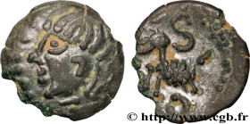 ANDECAVI (Area of Angers)
Type : Bronze VALETIA à la tête casquée et au lion 
Date : c.80-50 AC. 
Metal : bronze 
Diameter : 14  mm
Orientation dies :...