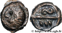 GALLIA BELGICA - BELLOVACI (Area of Beauvais)
Type : Potin aux chevrons et à la tête hirsute 
Date : Ier siècle avant J.-C. 
Mint name / Town : Beauva...
