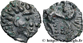 GALLIA - CARNUTES (Beauce area)
Type : Bronze au pégase 
Date : c. 60-50 AC. 
Mint name / Town : Chartres (28) 
Metal : bronze 
Diameter : 13  mm
Orie...