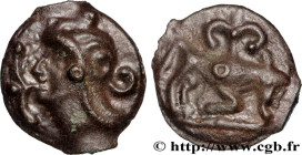 HIGH AND MIDDLE SEINE
Type : Potin au taureau et au lis, classe Ia 
Date : Ier siècle avant J.-C. 
Metal : potin 
Diameter : 17  mm
Orientation dies :...