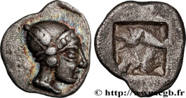 MASSALIA - MARSEILLE
Type : Hémiobole au bonnet perlé, tête à droite, du type du trésor d’Auriol 
Date : c. 480 AC. 
Mint name / Town : Marseille (13)...