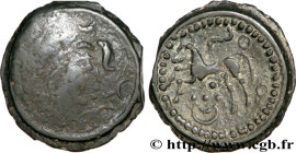 PARISII (Area of Paris)
Type : Potin au cheval 
Date : c. Ier siècle avant J.-C. 
Mint name / Town : Paris (75) 
Metal : potin 
Diameter : 19  mm
Orie...