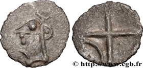 SALUVII
Type : Hémiobole 
Date : c. 150-50 AC. 
Metal : silver 
Diameter : 8  mm
Orientation dies : 11  h.
Weight : 0,19  g.
Rarity : UNIQUE 
Obverse ...