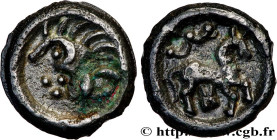 GALLIA BELGICA - SUESSIONES (Area of Soissons)
Type : Potin au cheval à droite 
Date : Ier siècle avant J.-C. 
Metal : potin 
Diameter : 18  mm
Orient...