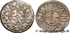 CHARLES II LE CHAUVE / THE BALD
Type : Denier 
Date : c. 864-865 
Date : s.m. 
Mint name / Town : Curtisasonien 
Metal : silver 
Diameter : 20  mm
Ori...