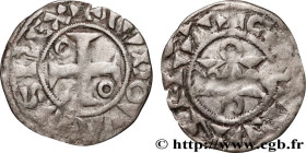 LOUIS VII THE YOUNG
Type : Denier, 1er type 
Date : n.d. 
Mint name / Town : Mantes 
Metal : silver 
Diameter : 19,5  mm
Orientation dies : 3  h.
Weig...