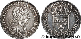 LOUIS XIII
Type : Quart d'écu, buste drapé et cuirassé (2e buste de Jean Warin) 
Date : 1643 
Mint name / Town : Paris, Monnaie du Louvre 
Quantity mi...