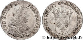 LOUIS XIV "THE SUN KING"
Type : Demi-écu, portrait à la cravate courte 
Date : 1678 
Mint name / Town : Lyon 
Quantity minted : 33903 
Metal : silver ...