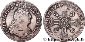 LOUIS XIV "THE SUN KING"
Type : Demi-écu aux huit L, 2e type 
Date : 1704 
Mint name / Town : Poitiers 
Quantity minted : 356525 
Metal : silver 
Mill...