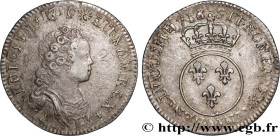 LOUIS XV THE BELOVED
Type : Dixième d'écu dit “vertugadin” 
Date : 1716 
Mint name / Town : Paris 
Metal : silver 
Millesimal fineness : 917  ‰
Diamet...