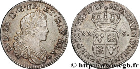 LOUIS XV THE BELOVED
Type : XX sols de Navarre 
Date : 1719 
Mint name / Town : Paris 
Quantity minted : 13059360 
Metal : silver 
Millesimal fineness...
