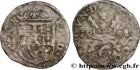COUNTY OF BURGUNDY - PHILIP II OF SPAIN
Type : Gros 
Date : 1588 
Mint name / Town : Dole 
Metal : billon 
Diameter : 18,5  mm
Orientation dies : 9  h...