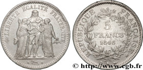 II REPUBLIC
Type : 5 francs Hercule, IIe République 
Date : 1848 
Mint name / Town : Bordeaux 
Quantity minted : 428.147 
Metal : silver 
Diameter : 3...
