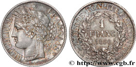 II REPUBLIC
Type : 1 franc Cérès, IIe République 
Date : 1850 
Mint name / Town : Paris 
Quantity minted : 1001108 
Metal : silver 
Millesimal finenes...