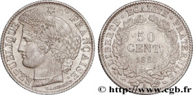 II REPUBLIC
Type : 50 centimes Cérès, IIe République 
Date : 1850 
Mint name / Town : Paris 
Quantity minted : 2164778 
Metal : silver 
Millesimal fin...