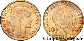 III REPUBLIC
Type : 10 francs Coq 
Date : 1910 
Mint name / Town : Paris 
Quantity minted : 2109687 
Metal : gold 
Millesimal fineness : 900  ‰
Diamet...
