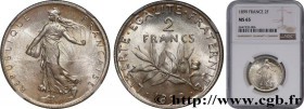 III REPUBLIC
Type : 2 francs Semeuse 
Date : 1899 
Quantity minted : 3.500.000 
Metal : silver 
Millesimal fineness : 835  ‰
Diameter : 27  mm
Orienta...