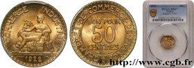 III REPUBLIC
Type : 50 centimes Chambres de Commerce 
Date : 1922 
Mint name / Town : Paris 
Quantity minted : 86225994 
Metal : bronze-aluminium 
Dia...