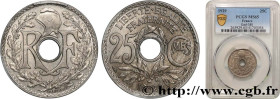 III REPUBLIC
Type : 25 centimes Lindauer 
Date : 1929 
Quantity minted : 12887322 
Metal : copper nickel 
Diameter : 24  mm
Orientation dies : 6  h.
W...