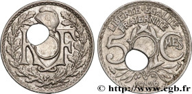III REPUBLIC
Type : 5 centimes Lindauer, petit module, trou décentré 
Date : 1926 
Quantity minted : --- 
Metal : copper nickel 
Diameter : 17  mm
Ori...