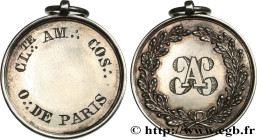 FREEMASONRY
Type : Médaille de loge, Orient de Paris 
Date : n.d. 
Metal : silver 
Diameter : 26,5  mm
Weight : 4,6  g.
Edge : lisse 
Puncheon : sans ...