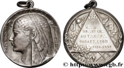 FREEMASONRY
Type : Médaille, Respectable Loge Un:. et Ch: 
Date : 1950 
Metal : silver 
Millesimal fineness : 900  ‰
Diameter : 33  mm
Weight : 12,05 ...