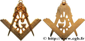 FREEMASONRY
Type : Médaille, Compas et équerre 
Date : n.d. 
Metal : gilt bronze 
Diameter : 74,5  mm
Weight : 73,35  g.
Edge : lisse 
Puncheon : sans...